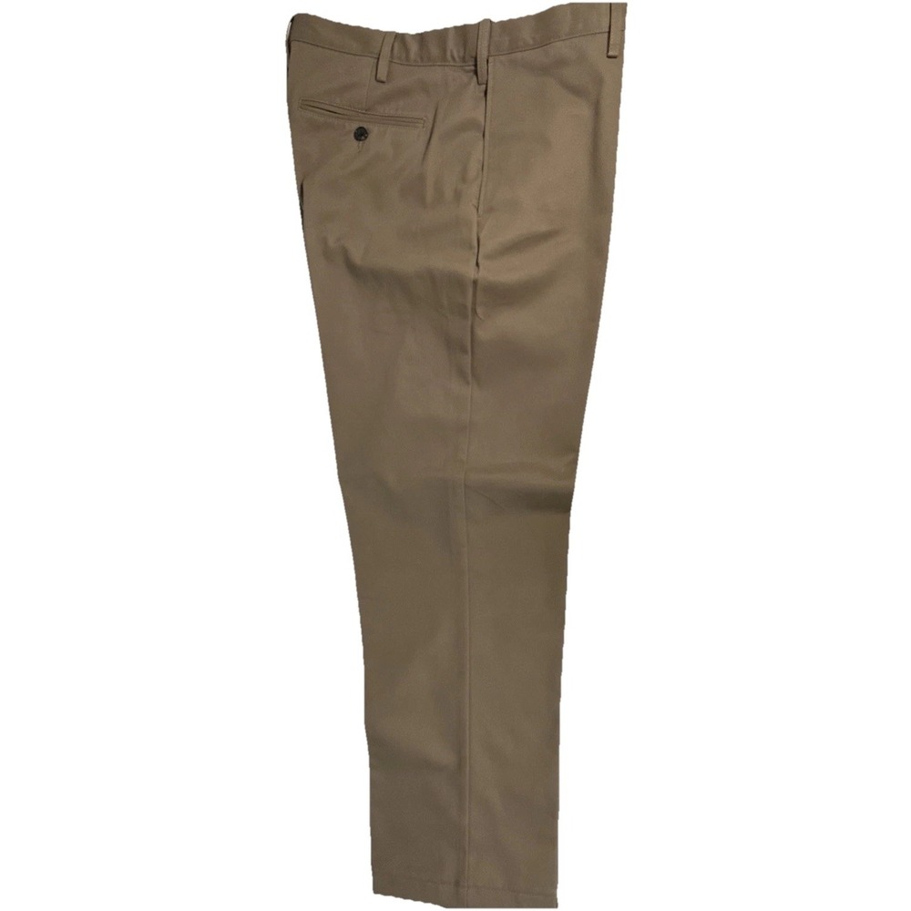 Land's End Traditional Fit Straight Leg Dress Pants Men's 36 Khaki Flat Front - Picture 10 of 12